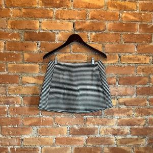 Urban Outfitters + Gingham Skirt + Black/White + Small